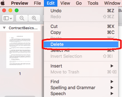 delete pages pdf