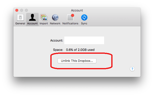 delete dropbox mac