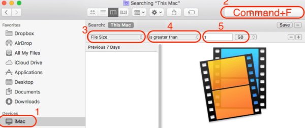 find large files mac disk