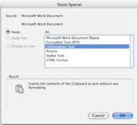 paste special