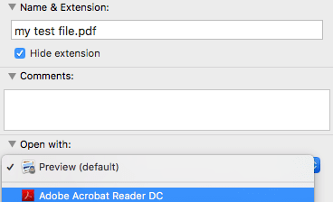 default program to open pdf mac