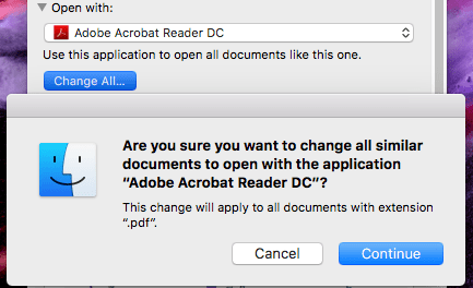 what is my default program to open pdf on imac