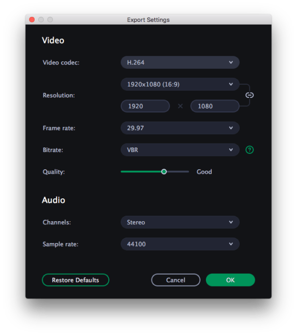 video output settings