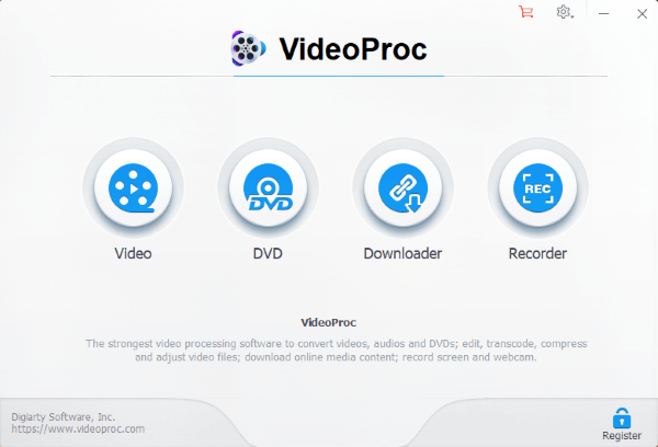 videoproc interface