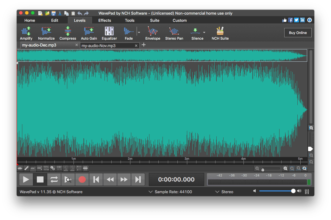 wavepad sound editor file to mpr