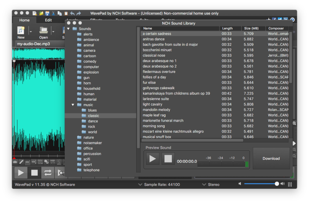 wavepad sound editor convert to mp3