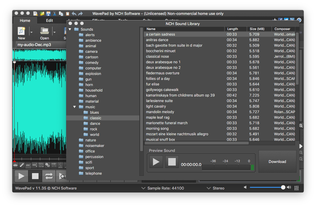 wavepad audio editor operating system
