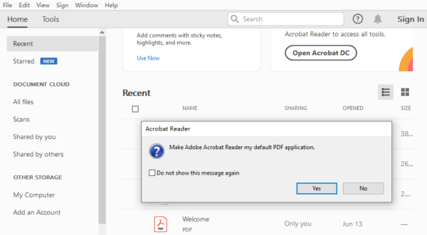 how to set adobe as default pdf reader on mac