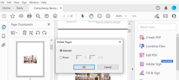 delete pages from pdf adobe 2