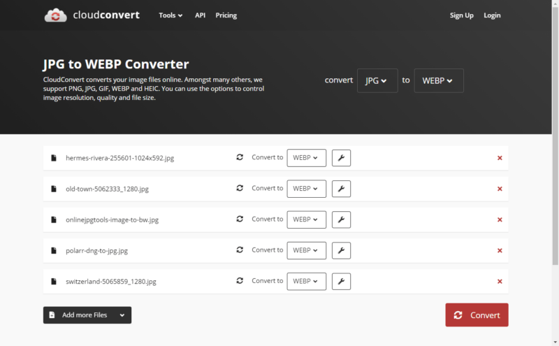 Webp converter for media настройка