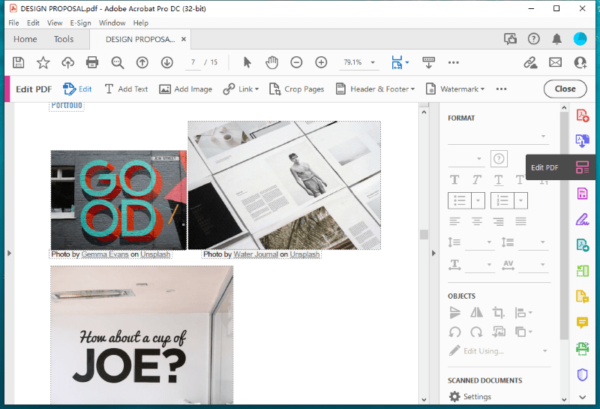 resize image in pdf adobe 1