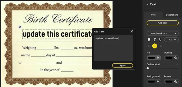 edit certificate movavi 3