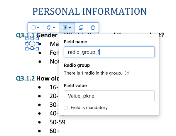 add radio button free 2