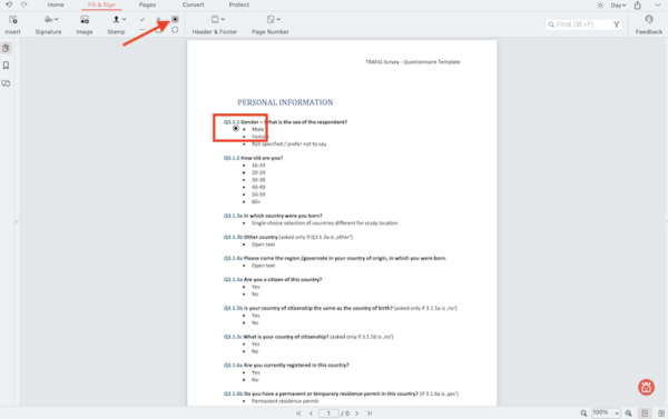 add radio button pdfgear 3