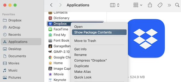 remove dropbox from mac 9