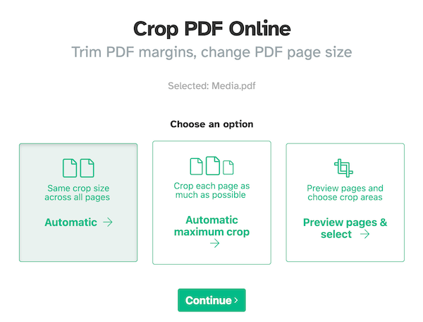 crop pdf mac free 2
