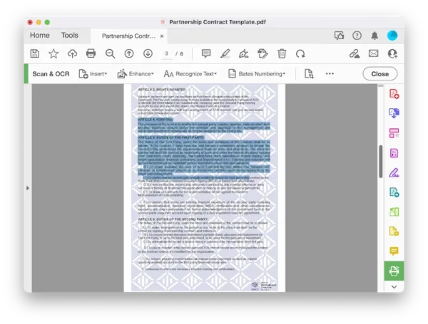 recognize pdf text adobe 4