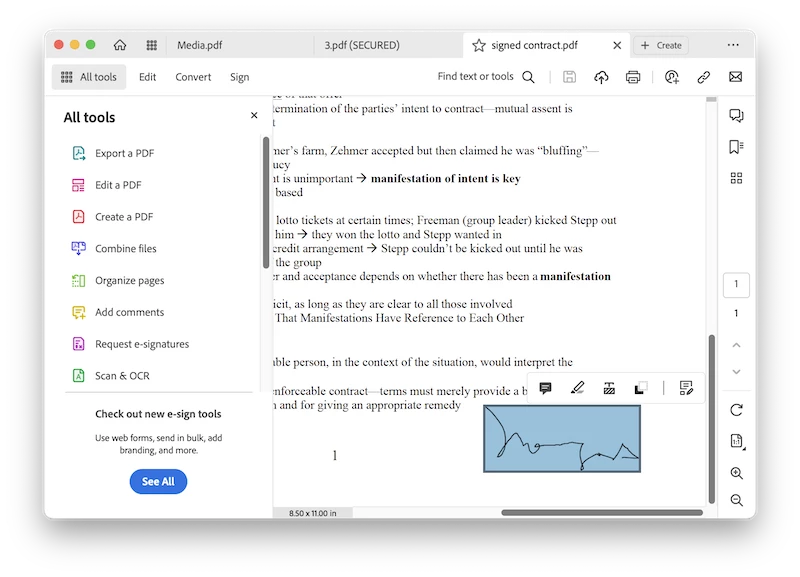 copy pdf signature adobe 1