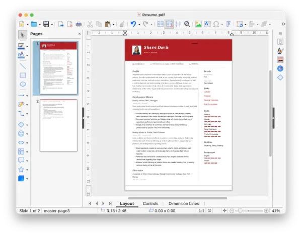 edit resume pdf free 1