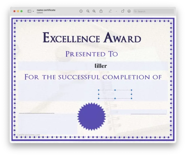 edit certificate mac 2