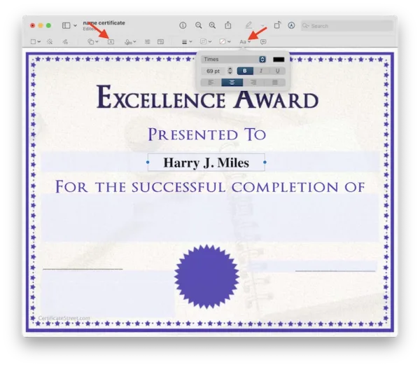 edit certificate mac 4