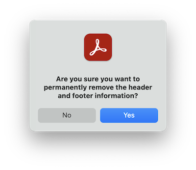 delete pdf header footer adobe 3