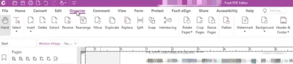 remove pdf header foxit 1