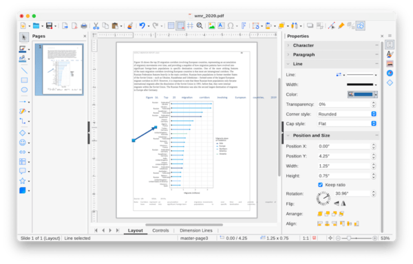 add arrow to pdf libreoffice 2