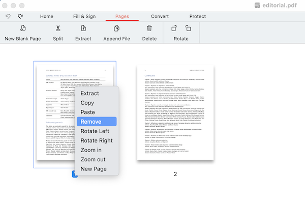 delete pages from pdf mac free 2