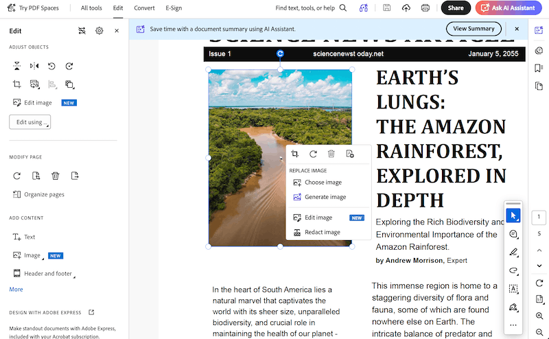 remove image from pdf adobe 1
