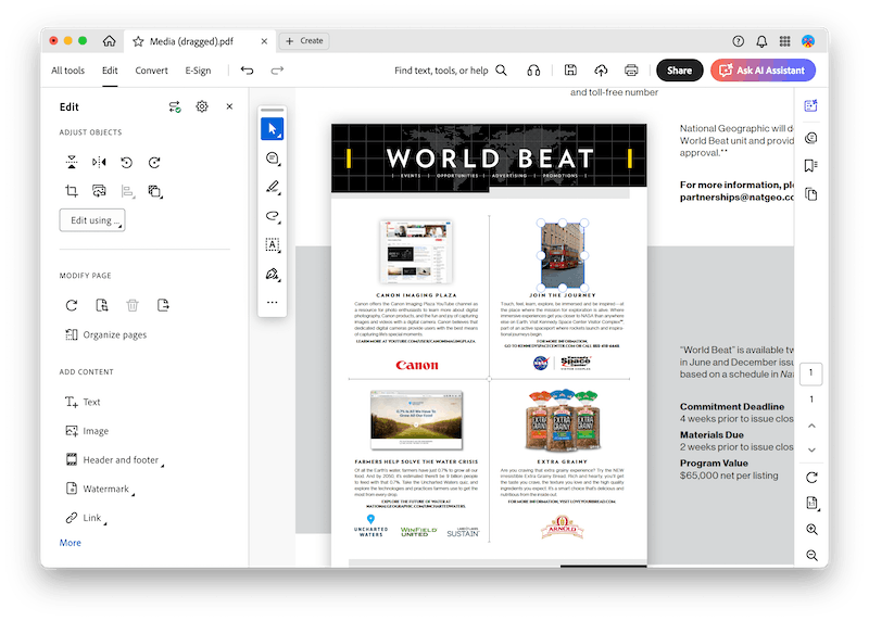 add image to pdf adobe 4