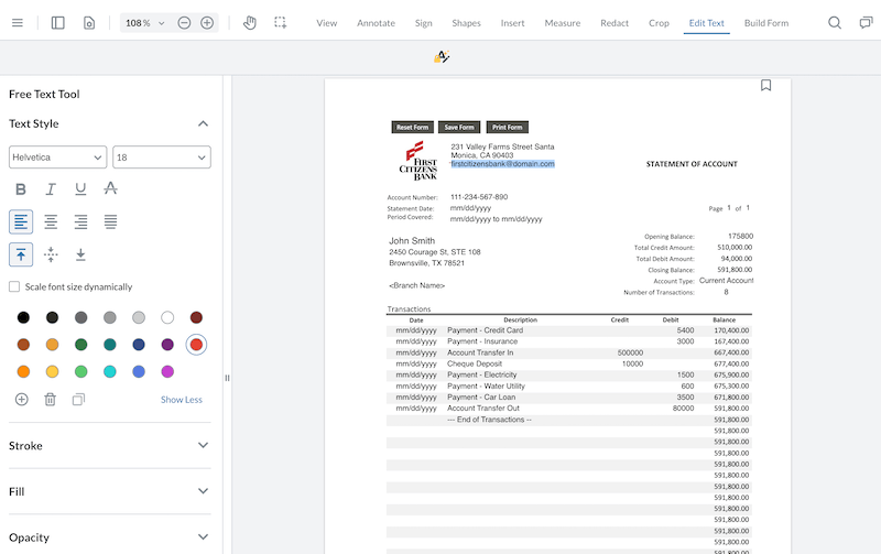 edit bank statement online 2