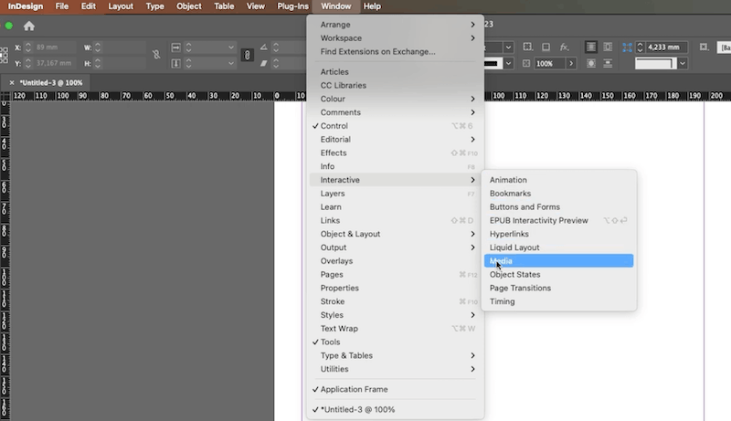 embed video indesign 1